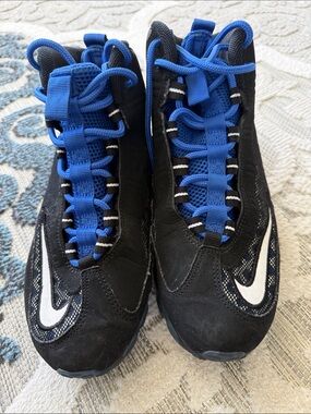Nike Black and Blue High-Top Sneakers